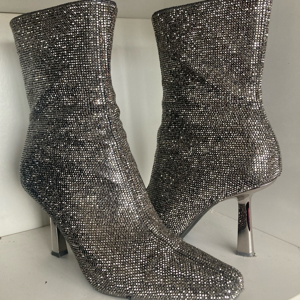 Silver Sparkly Boots.
